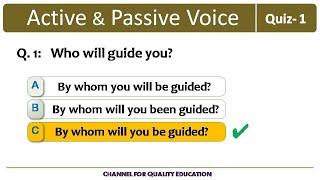 Practice Test:  Active Voice vs Passive Voice | English Grammar solution for all competitive tests