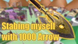 Stabing Myself with 1000Arrows for some Good stand - Project Jojo - Roblox
