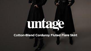 언티지 코튼 블렌드 코듀로이 플레어 스커트 / UNTAGE Cotton-Blend Corduroy Fluted Flare Skirt