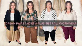 Dream Pairs Shoes + Plus Size Fall Fashion Haul | Wide Width Friendly Shoes | Plus Size Workwear