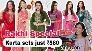 Rakhi Kurta set from Amazon  Amazon Kurta sets Haul for festivals  50-80% Off #amazon