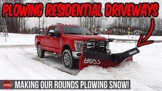 Plowing Snow And Clearing Our Residential Driveways! - More Snow Plowing Footage!