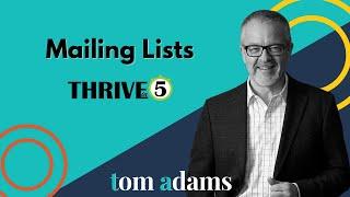 Mailing Lists | Thrive in 5 with Tom Adams