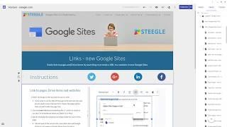 Link to pages Drive items and websites - new Google Sites