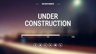 Under Construction Page Design using Html and css || Coming soon Page