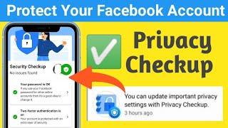 facebook security check up  | you can update important settings | secure facebook account