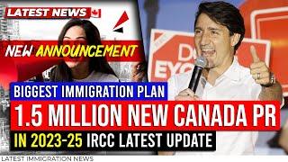 BIGGEST Canada Immigration Plan!! 1.5 Million New Canada PR in 2023-25 | IRCC Latest Update