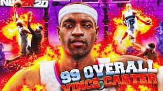 99 OVR VINCE CARTER BUILD IS UNSTOPPABLE ON NBA 2K20! LIMITLESS RANGE GREENS & CRAZY CONTACT DUNKS!