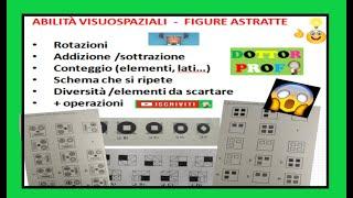  #13 QUIZ LOGICA : ABILITA' VISUOSPAZIALI , figure astratte - esercizi con soluzioni e spiegazione