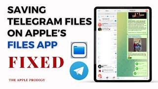 How to save telegram files on Files app on iPad or iPhone properly￼