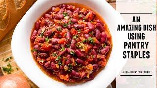 A Pantry Recipe That´s Actually Good | Garlic Kidney Beans with Tomatoes