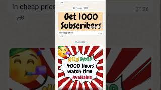 How to YouTube Get 1000 subscribers and 4000 hours watch time #youtubewatchtime #youtube #youtube