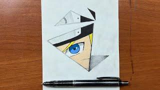 Easy to draw | How to draw Naruto’s eye step-by-step