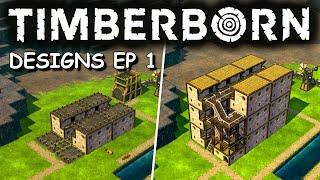 Timberborn Designs EP 1 - Two Lodge Designs - [ENG]