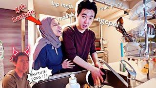 PRANK NYURUH SUAMI JEPANG KERJAIN SEMUA PEKERJAAN RUMAH!! NGAMOKK DIA!! - Japanese Indonesian Couple