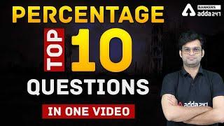 Percentage Top 10 Questions in one Video