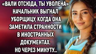 Начальник выгнал уборщицу, когда она заметила странности в иностранных документах. Но через минуту…