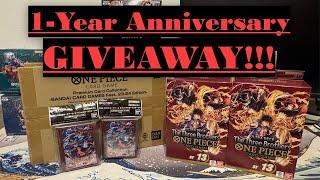 GIVEAWAY for 1 Year Channel ANNIVERSARY + OP05 BOOSTER BOX OPENING!! Happy New Year!!