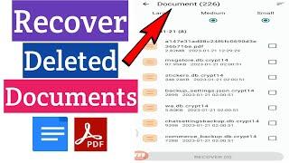 How To Recover Deleted Documents From Android Phone