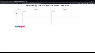 Dynamically Add and Remove HTML Table Rows using jQuery Demo