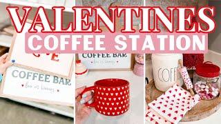 NEW! VALENTINES DAY DECORATE WITH ME 2023 / COFFEE STATION DECORATING IDEAS 