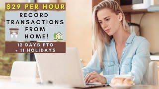 $29 PER HOUR! RECORD TRANSACTIONS FROM HOME | REMOTE WORK FROM HOME JOBS 2025