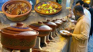 BUFFET IN VILLAGE OF PAKISTAN | 30+ Dishes - Desi Chicken, Saag, Mutton, Paya | Desi Street Food