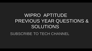 Wipro Previous year questions || Solved || Wipro NLTH 2021
