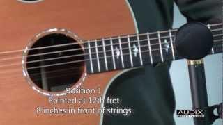 Audix Microphones - How to mic an acoustic guitar with SCX25A large diaphragm condenser microphone