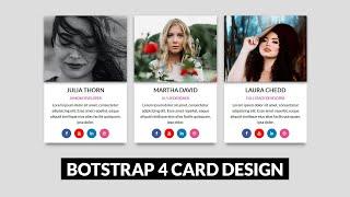 Bootstrap Cards Design | Bootstrap 4 Tutorial for Beginners