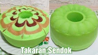 BOLU PANDAN KUKUS 2 TELUR, Takaran Sendok‼️Menul dan Super Empuk Banget 