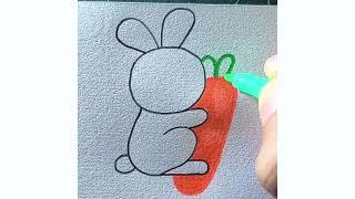 how to draw a rabbit || easy rabbit drawing using pencil || easy drawing tutorial for beginners