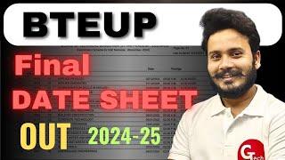 Final official Exam Date sheet 2024-25 | Polytechnic | BTEUP @gtechpoly