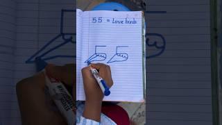 55 = How to draw Love ️ Birds  | Sadhana Arts #shorts