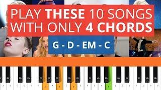 Play THESE 10 Songs with only 4 Chords on Piano