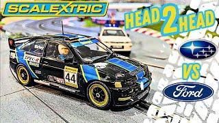 SCALEXTRIC | FORD ESCORT COSWORTH VS SUBARU IMPREZA WRX POLICE CAR 