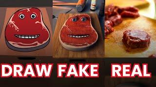 Charlie the steak Real vs Fake vs Draw