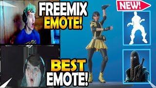 Streamers React To *NEW* "FREEMIX" Emote & "STINGRAY" Skin In The Shop! FREEMIX EMOTE GAMEPLAY!