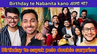 Birthday te sayak pelo double surprise । Midnight birthday surprise ft. Sukant Sayak Riaz Ayendri