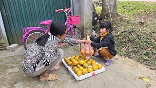 200 The day the little girl sold vegetables and fruits to make a living on the roadside