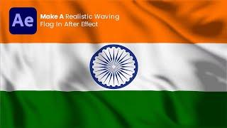 India Flag Animation After Effects Tutorial  |  How to Make a Waving Flag Animated