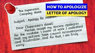 Apology Letter for mistake ||  Apology Letter to company || How to apologize