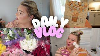 baby shower invites, new makeup, skincare device + errands | day in my life vlog