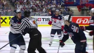 USA vs Slovakia Fight 2015-05-12 IIHF 2015 WC HIGHLIGHTS Swedish/Svenska