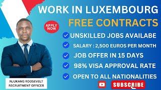 WORK IN LUXEMBOURG / FREE JOB OFFERS / #WorkInLuxembourg  #ExpatsInLuxembourg"