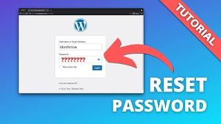 How to Reset your WordPress Password that you Forgot (with MySQL)