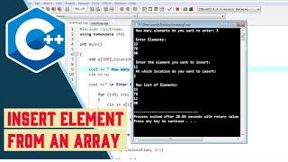 INSERTING ELEMENT IN AN ARRAY ||  C++ Series