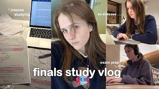 FINALS study vlog  intense studying, romanticising exam prep, late library nights & lots of stress