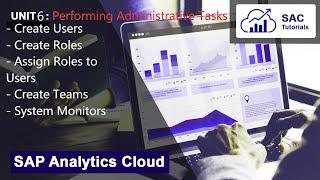 38. Performing Different Administrative Tasks in SAC ( SAP Analytics Cloud)