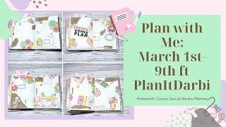 Plan with Me: March 1st-9th, 2025 ft @planitdarbi // Hobonichi Cousin Social Media Planner